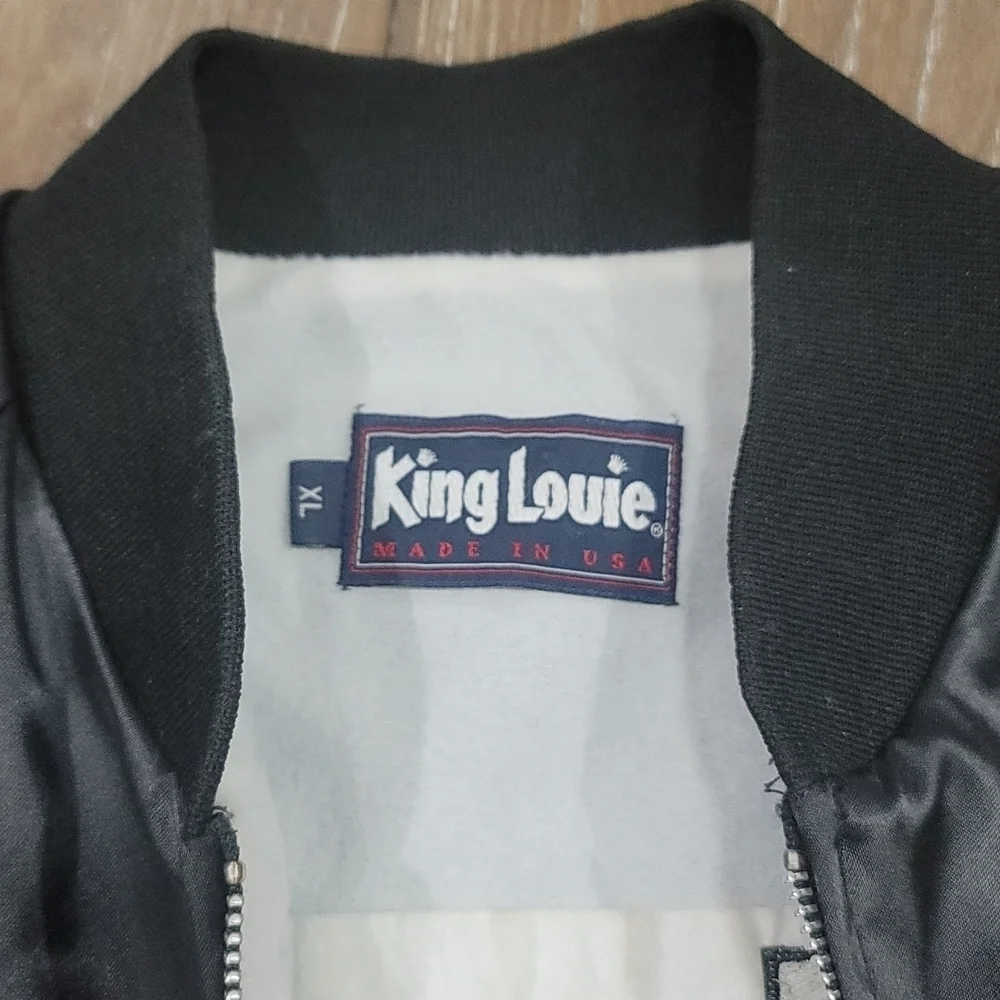 King Louie Satin Bomber Jacket Size XL